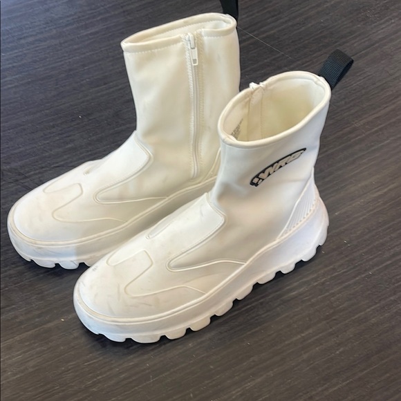 ASOS White High-Top platform Boots size 11 - Picture 1 of 7